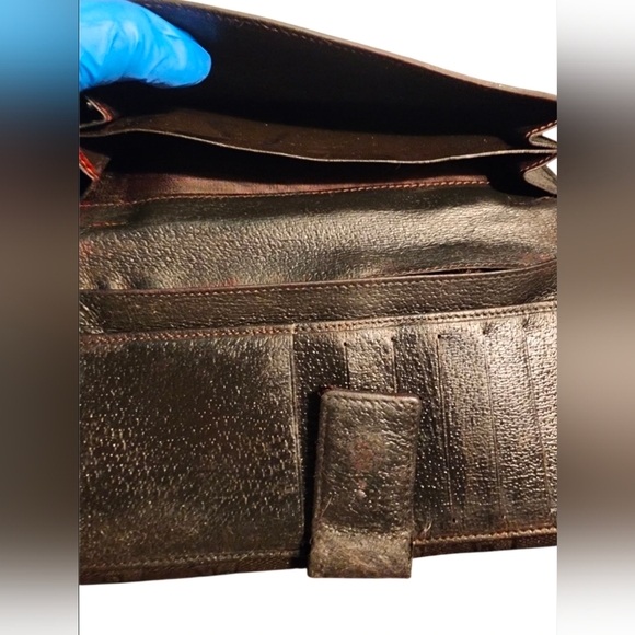 Gucci Eclipse Insignia Canvas Black Continental Wallet Authentic - Picture 8 of 12